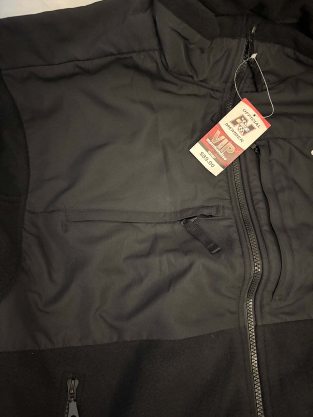 Nascar Black Lightweight Zip-Up Shirt Jacket